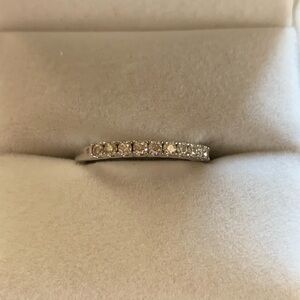 Moissanite wedding band